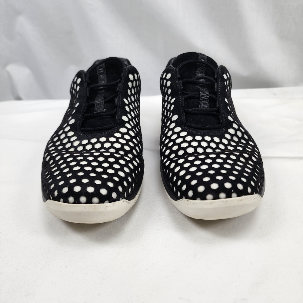 Prada Suede Slip-on 3D Sneakers pull tight laces Black White Prada Size 38 US 8 - Picture 4 of 10